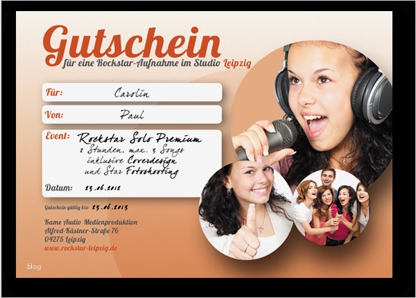Gutschein Vorlage Fotoshooting Schön Gutschein Freude Schenken Aufnehmen Im tonstudio