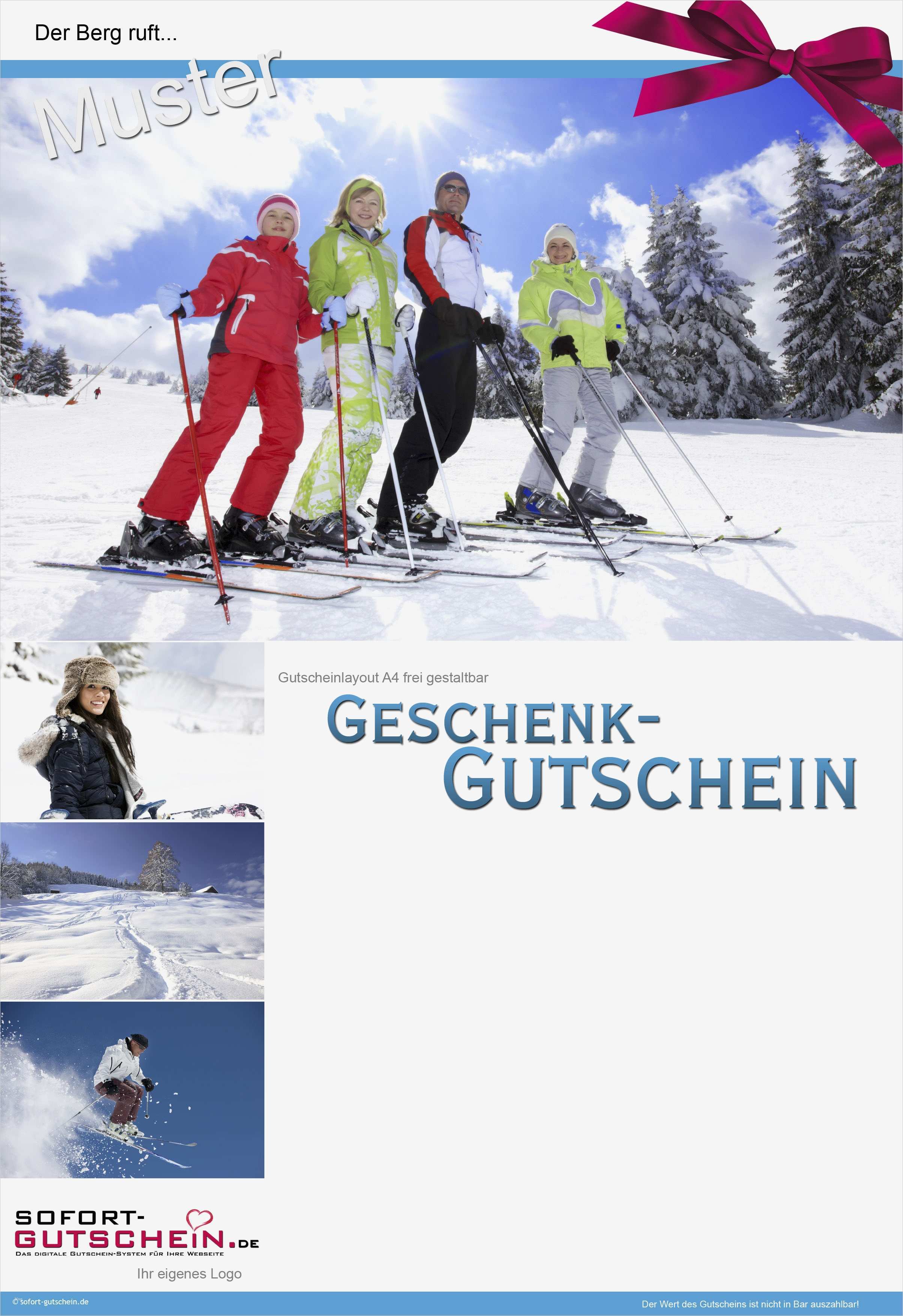 Gutschein Vorlage Ski Best Of 842 Kb