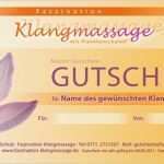 Gutschein Vorlage Wellness Wunderbar Faszination Klangmassage L Gutscheine