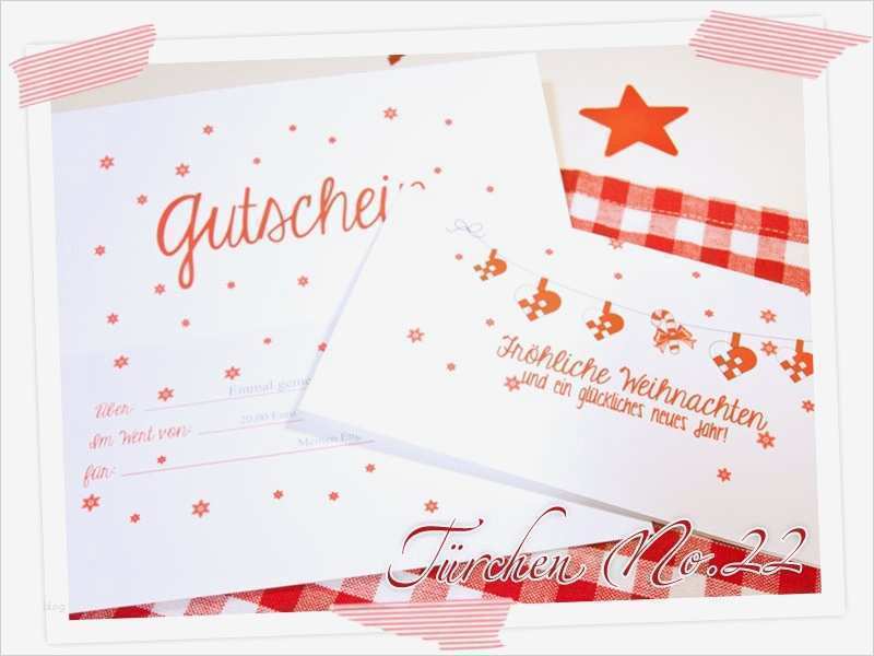 Gutschein Vorlagen Weihnachten Schön Adventskalender Türchen Nr 22 Last Minute Geschenk