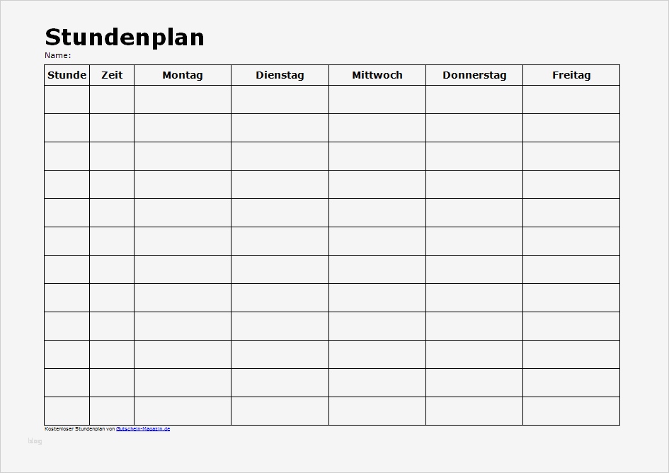 Gutscheinmagazin Vorlagen Fabelhaft Stundenplan Zum Audrucken Kostenlose Vorlage Und Muster
