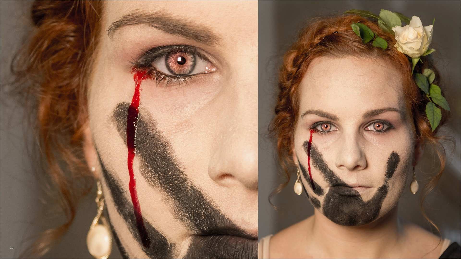 Halloween Schminken Vorlagen Süß "mystical" Schwarze Black Hand Easy Halloween Makeup