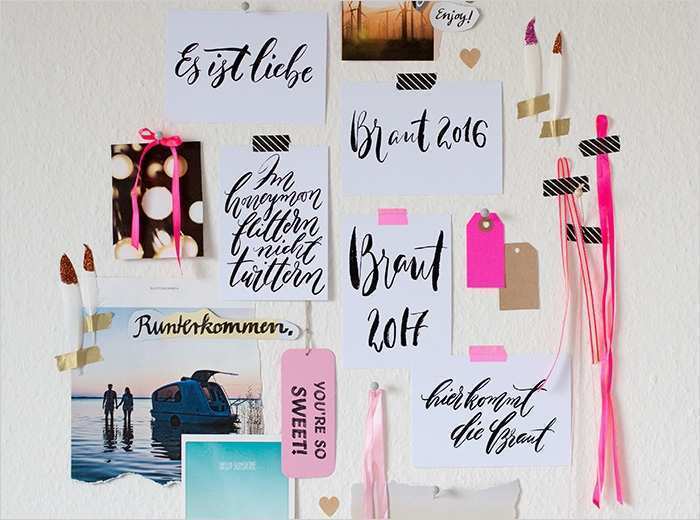 Hand Lettering Vorlagen Download Erstaunlich 2 Kalligrafie Postkarten Sets Zum Download Nicnillas Ink