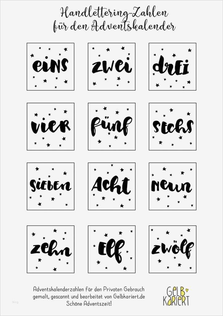 Hand Lettering Vorlagen Download Erstaunlich Freebie Neue Handlettering Adventskalenderzahlen