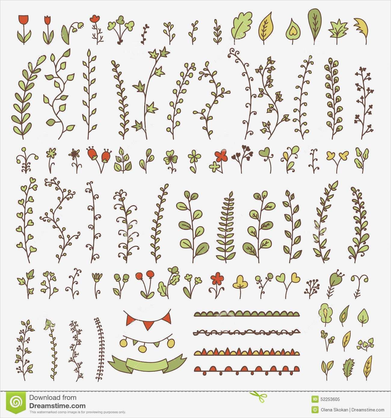 Hand Lettering Vorlagen Download Hübsch Cute Wedding Hand Drawn Vintage Floral Elements Branch