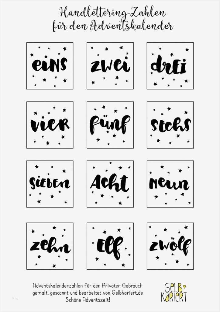 Handlettering Vorlagen Kostenlos Best Of Freebie Neue Handlettering Adventskalenderzahlen