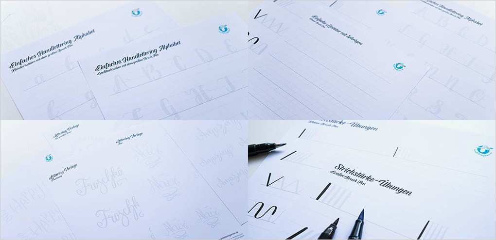 Handlettering Vorlagen Schönste Übungsblätter Herunterladen Handlettering Lernen