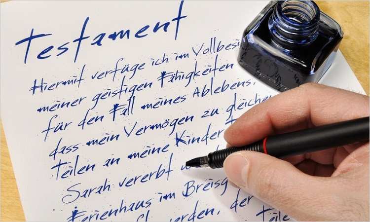 Handschriftliches Testament Vorlage Wunderbar Testament Der Letzte Wille