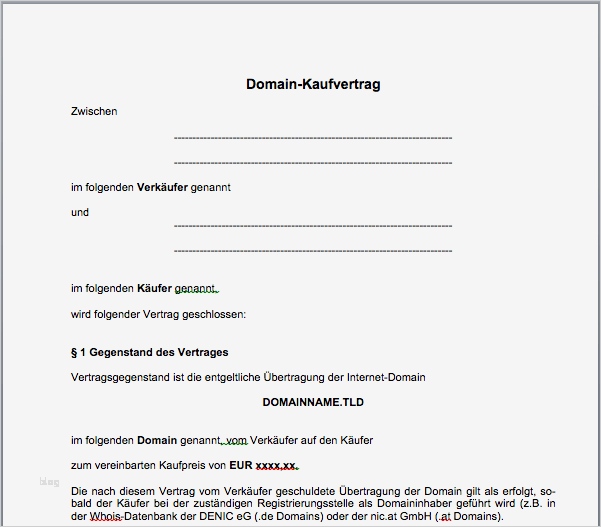 Handy Kaufvertrag Vorlage Luxus Domain Kaufvertrag Mustervorlage Gfrerer