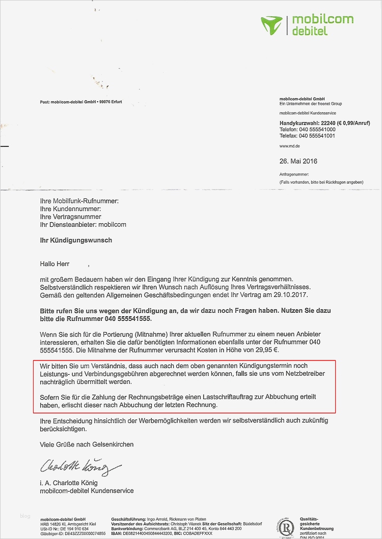Handy Kündigung Vorlage Mobilcom Debitel Großartig Mobil Debitel Mit Kosten Nach Der Kündigung Handy