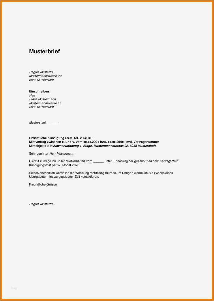 Handy Kündigungsschreiben Vorlage Gut 6 Brief Schreiben Beispiel
