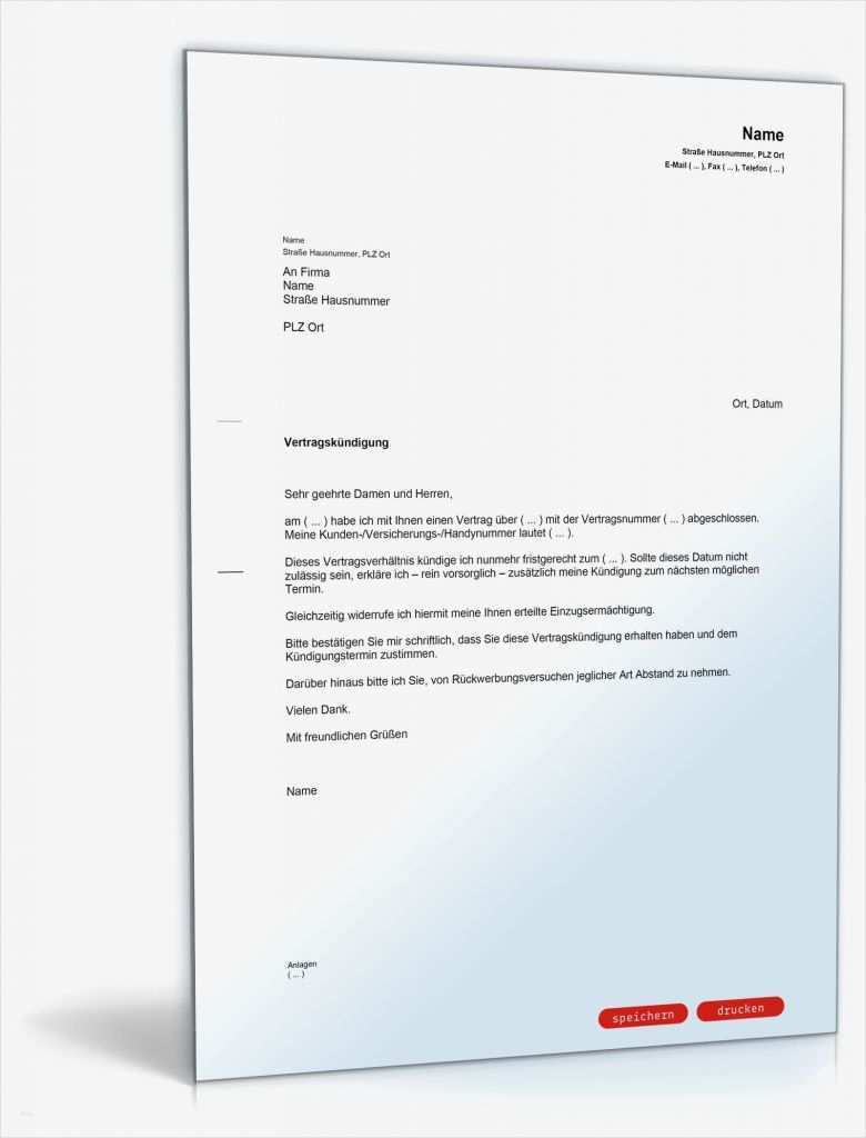 Handyvertrag Kündigen Vorlage Pdf Genial ordentliche Kündigung Vertrag Muster Vorlage Zum Download