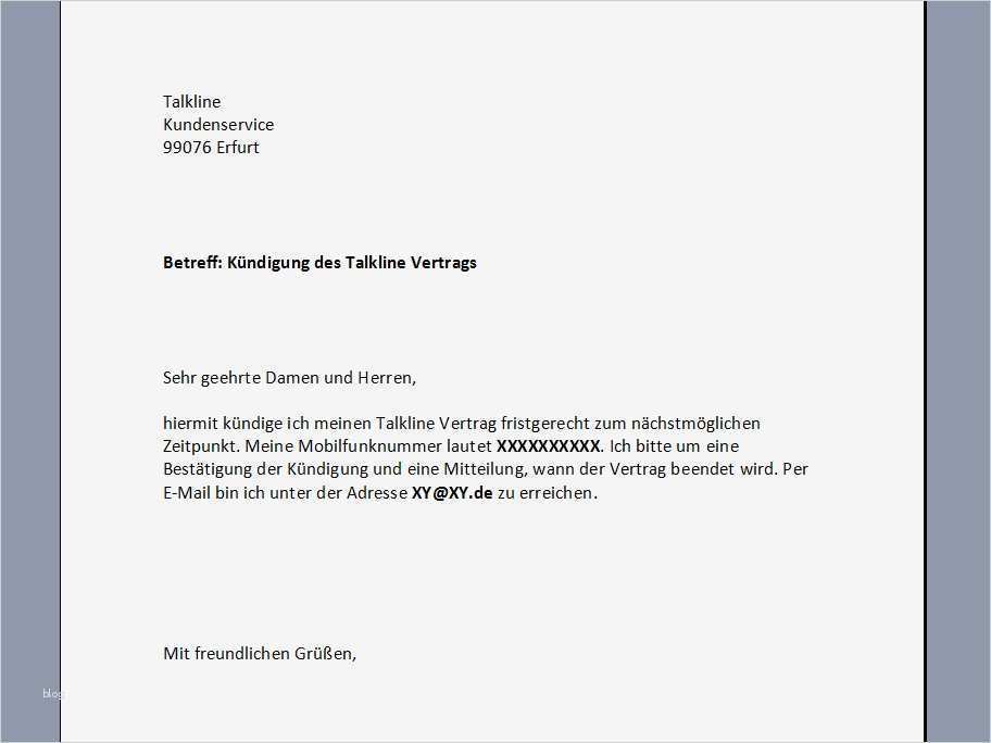 Handyvertrag O2 Kündigen Vorlage Pdf Süß Talkline Kündigung Vorlage Download Chip