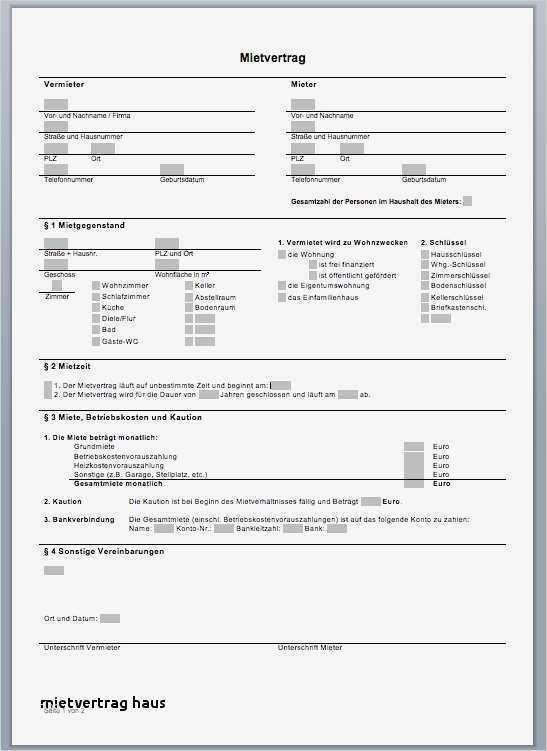 Haus Und Grund Mietvertrag Vorlage Elegant Großzügig Haus Mietvertrag Bilder Bilder Für Das