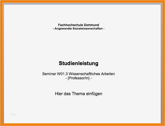 Hausarbeit Vorlage Wunderbar 7 Deckblätter Hausarbeit