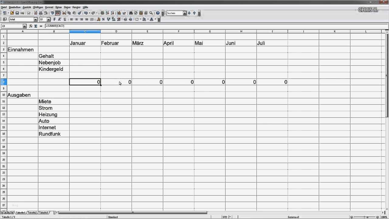 Haushaltsausgaben Excel Vorlage Schön Haushaltsbuch Mit Excel Oder Open Fice Calc