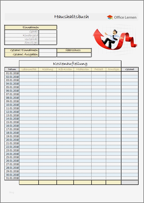 Haushaltsbuch Vorlage Excel Erstaunlich Kostenlose Haushaltsbuch Vorlagen 2018 Fice Lernen