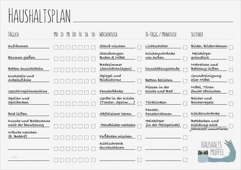 Haushaltsplan Muster Vorlagen Elegant Haushaltsmuffelhaushaltsplan Mit Vorlage Zum Download