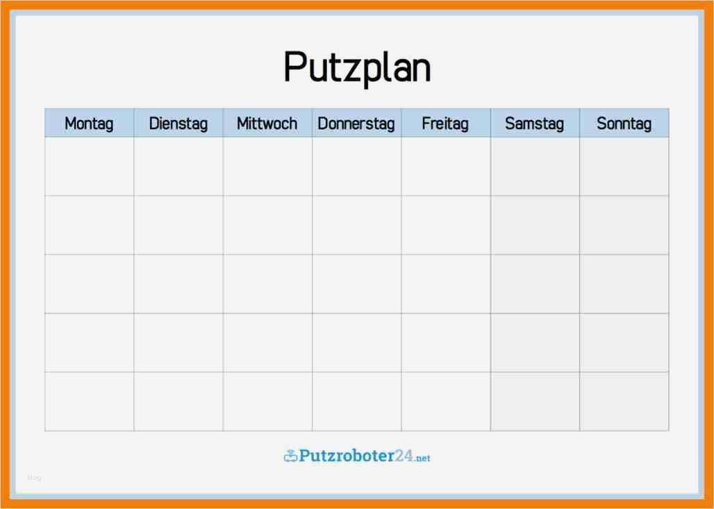 Haushaltsplan Muster Vorlagen Gut Haushaltsplan Vorlage Putzplan Wochenplan Screenshot 1