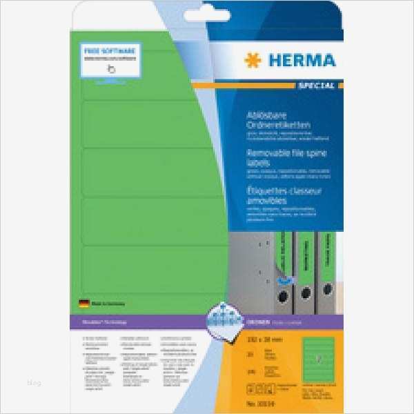 Herma Special Etiketten Vorlage Erstaunlich Herma ordnerrücken Etiketten Special 192 X 38 Mm Grün