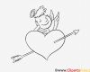 Herz Vorlagen Kostenlos Ausdrucken Großartig Amor Mit Herz Bild Zum Ausmalen Und Ausdrucken