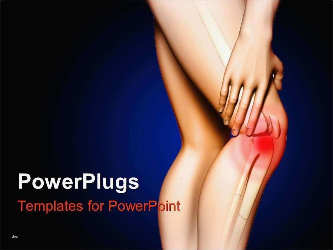 Hnee Powerpoint Vorlage Wunderbar Powerpoint Template Pain In the Knee Hand touching the
