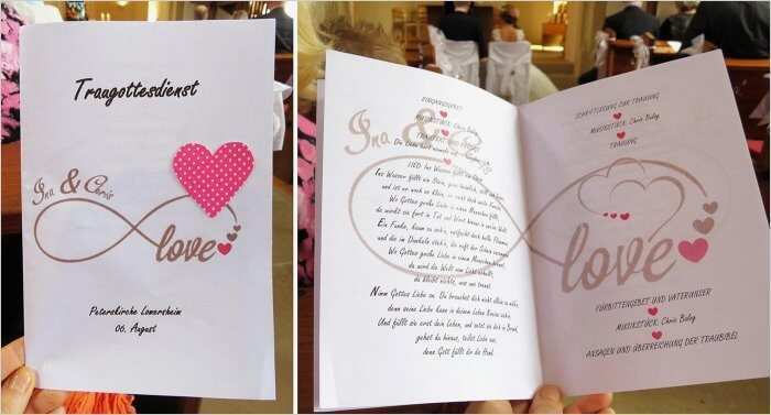 Kirchenheft für Hochzeit Anleitung Hochzeitsportal24