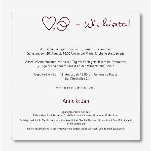 Hochzeitseinladungen Texte Vorlagen Einzigartig Hochzeitseinladung "die Chemie Stimmt" In Creme Mit