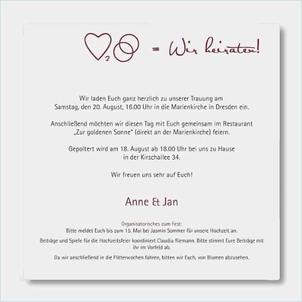 Hochzeitseinladungen Texte Vorlagen Inspiration Hochzeitskarten Einladung Text – Travelslow