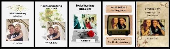 Hochzeitszeitung Vorlagen Zum Bearbeiten Inspiration Deckblatt Selbst Gestalten