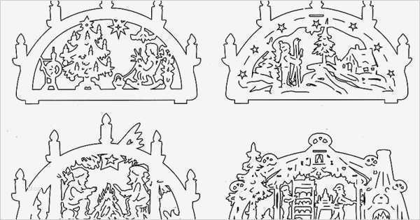 Holzarbeiten Vorlagen Kostenlos Erstaunlich Laubsägevorlage 6x Mini Schwibbogen Für Doppelten