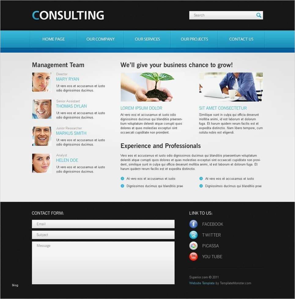 Homepage Design Vorlagen Genial Free Website Template for Consulting Business