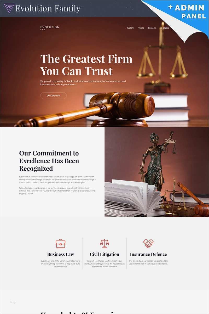 Landing Page Template für Rechtsanwalt