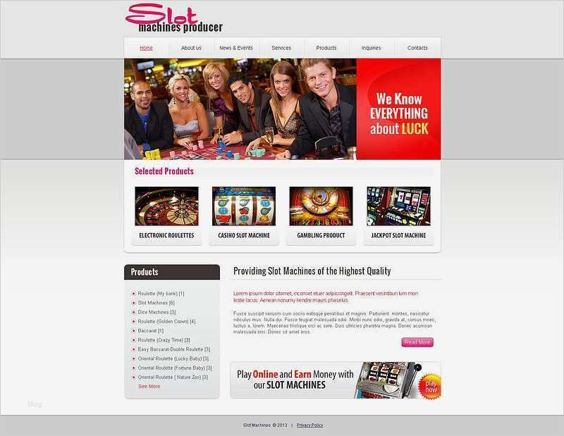 Homepage Vorlagen Kaufen Inspiration Slot Machines Producer HTML Homepage Vorlage