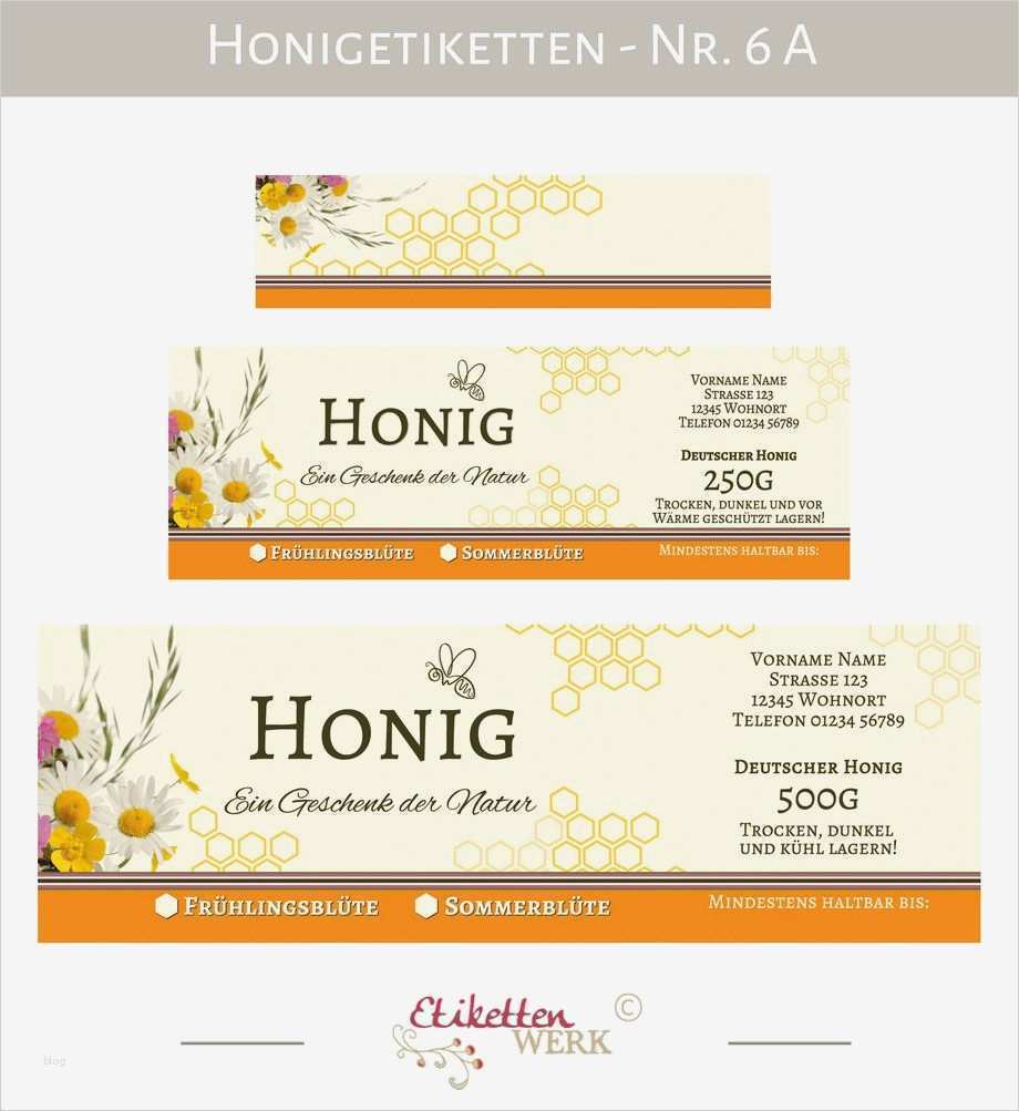 Honig Etiketten Vorlagen Inspiration Honi Iketten Design Für Honig Honigglasetiketten