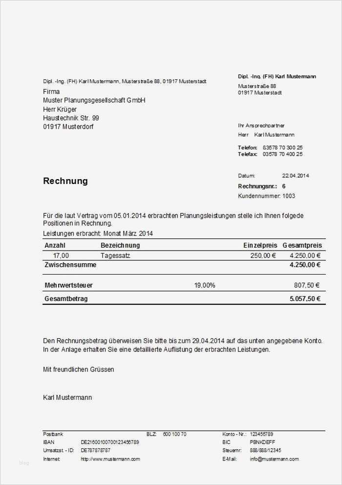 Honorarrechnung Vorlage Angenehm Muster Rechnung Freiberufler Erstellt Mit Dem Programm