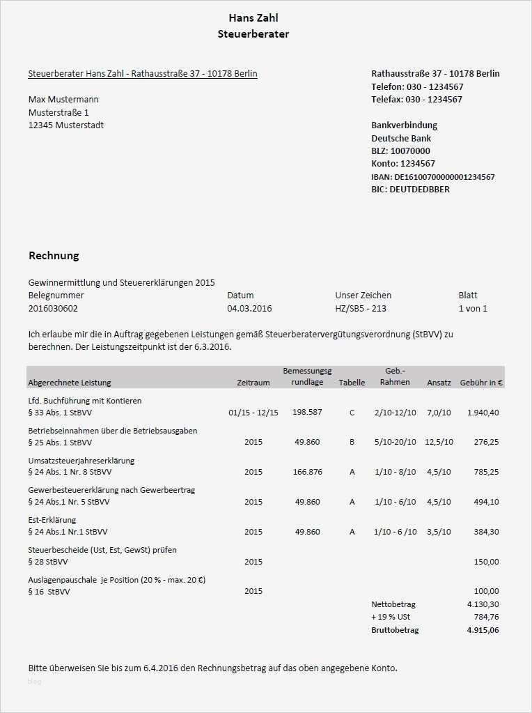 Honorarrechnung Vorlage Fabelhaft so überprüfen Sie Ihre Steuerberaterkosten Felix1 Blog