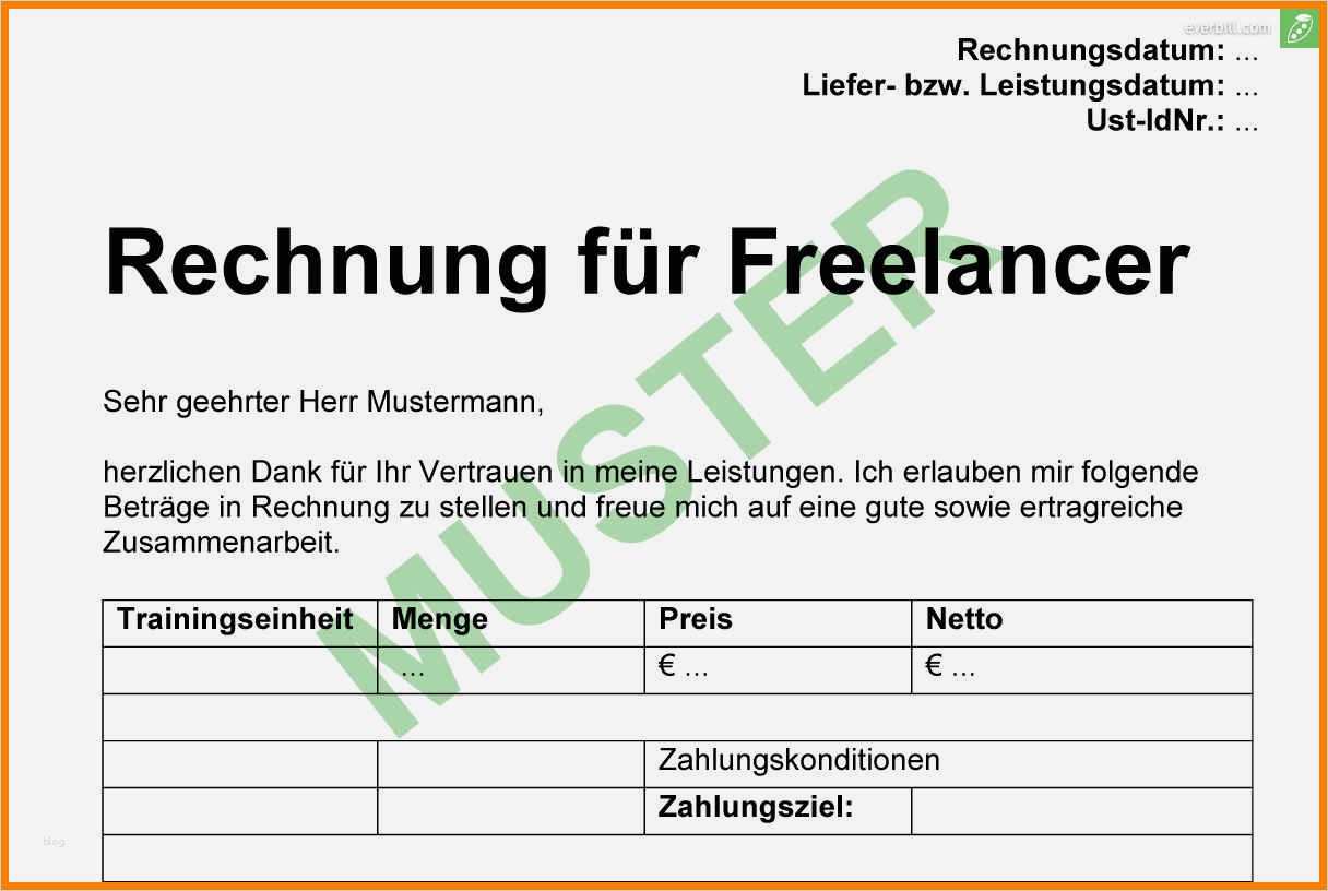 Honorarrechnung Vorlage Genial 8 Honorarrechnung Muster