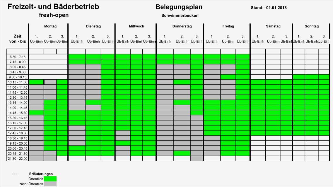 Hotel Belegungsplan Excel Vorlage Neu Belegungsplan