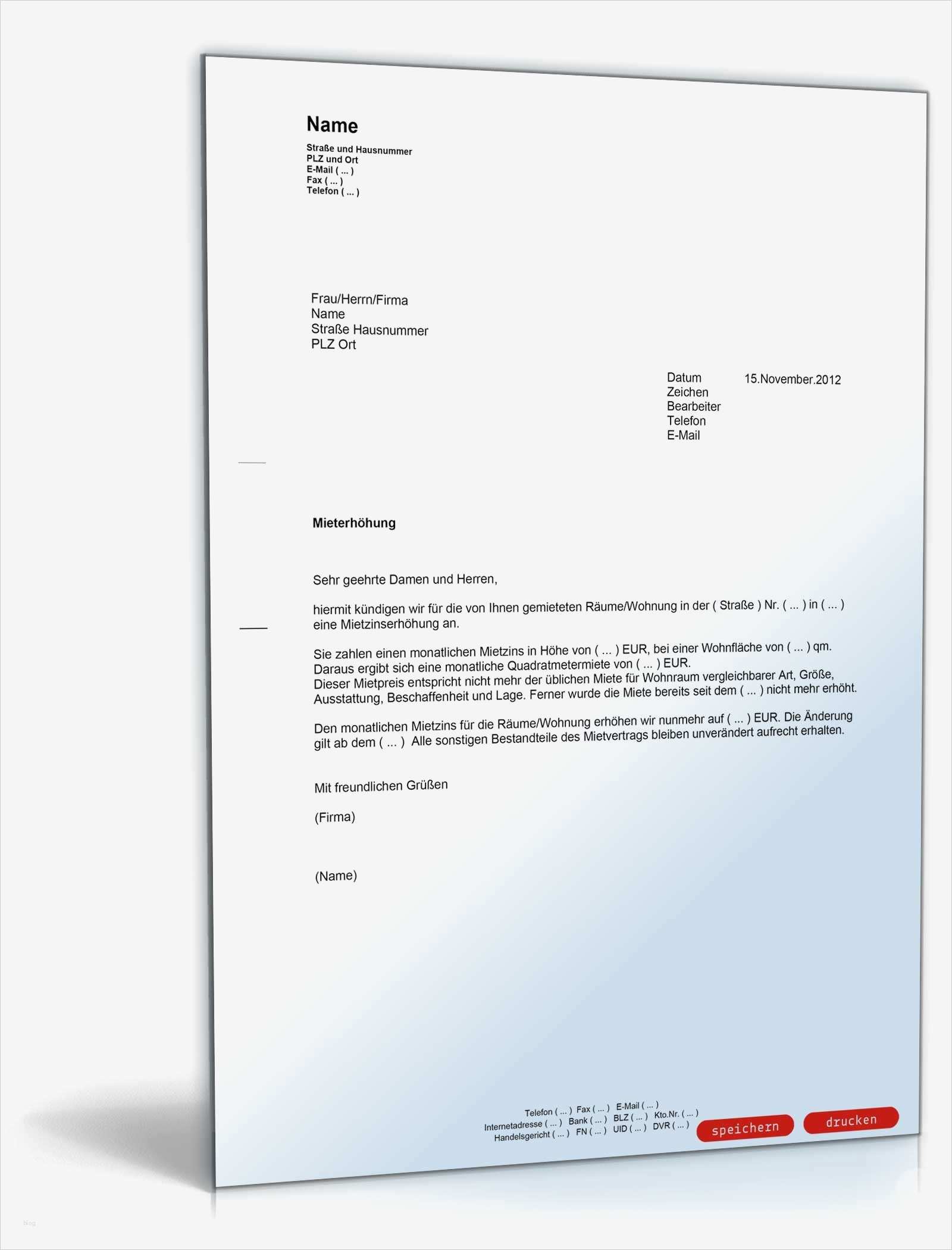 Html formular Vorlage Einzigartig Ankündigung Mieterhöhung Muster Vorlage Zum Download