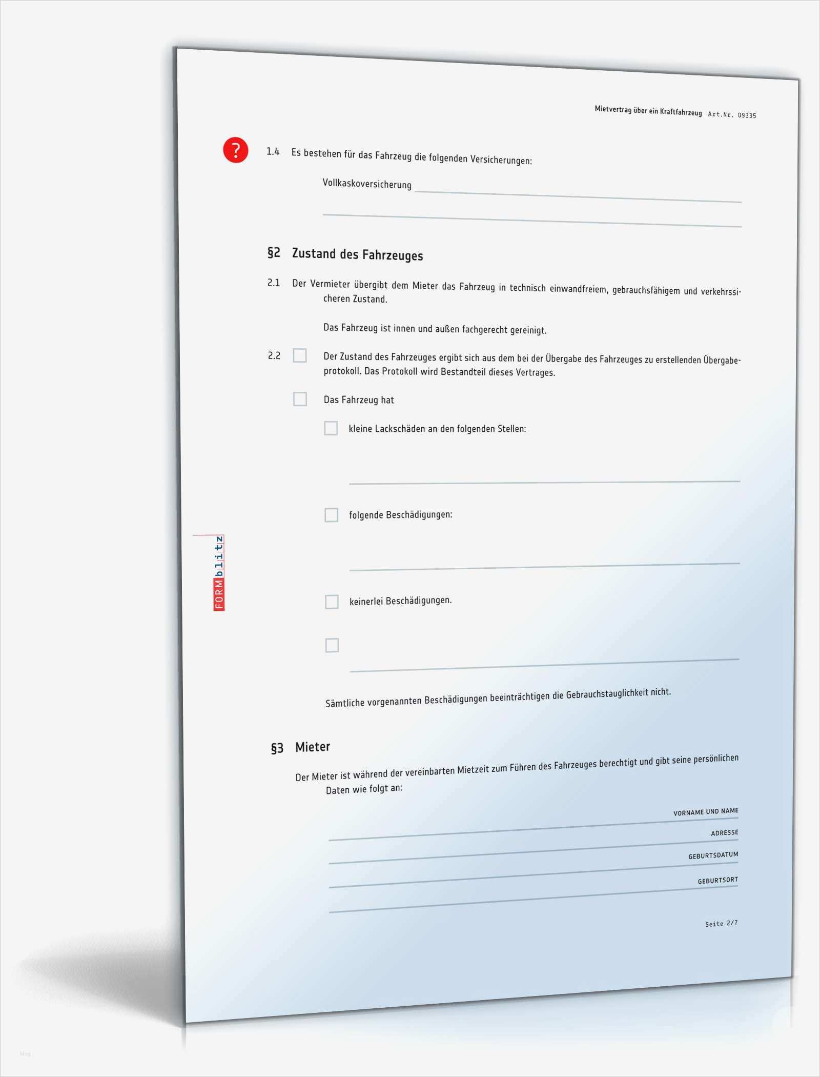 Html formular Vorlage Schönste Mietvertrag Kraftfahrzeug Rechtssicheres Muster Zum Download