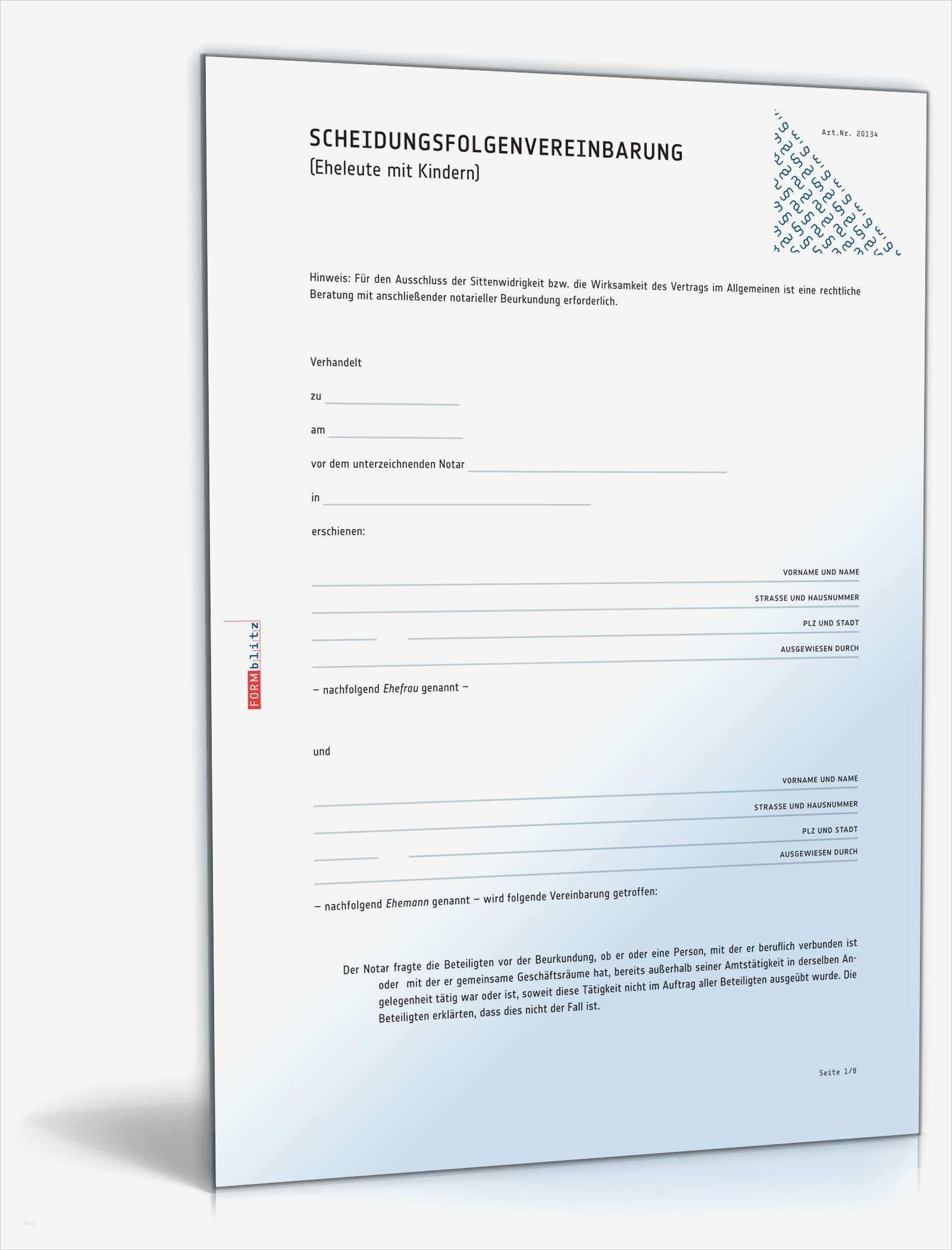 Html formular Vorlage Schönste Scheidungsfolgenvereinbarung Eheleute Mit Kinder