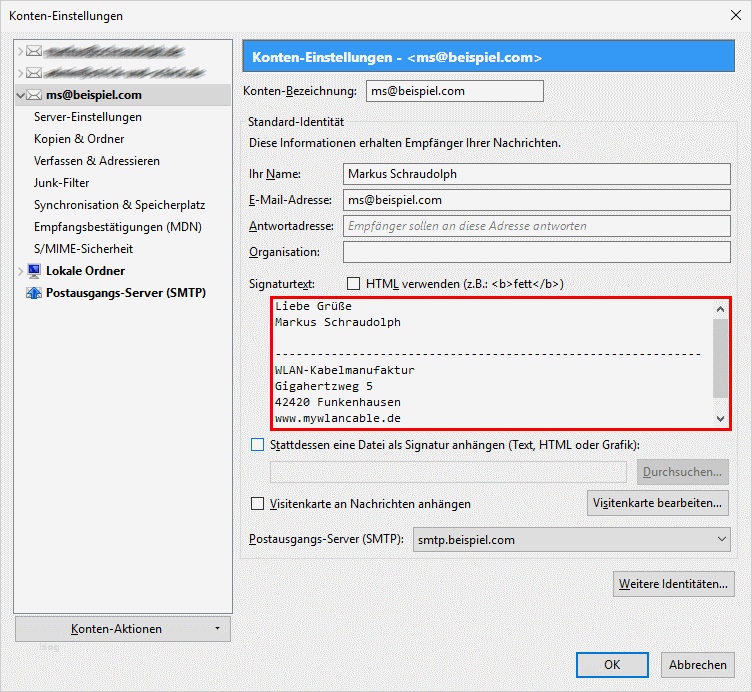 Html Signatur Vorlage Bewundernswert Thunderbird Signatur Erstellen Bilder Und Firmenlogo