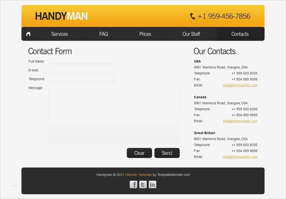 Html Vorlage Website Bewundernswert Website Vorlage Für Wartungsservice