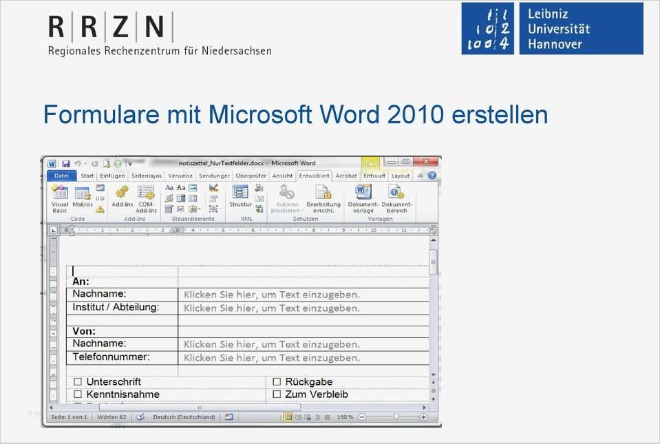 Html5 formular Vorlage Gut formulare Mit Microsoft Word 2010 Erstellen Pdf