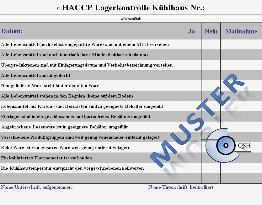 Hygieneplan Vorlage Angenehm Haccp Checklisten Für Küchen Haccp Excel formular