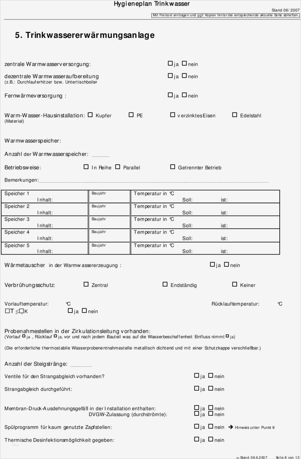 Hygieneplan Vorlage Schön Hygieneplan Trinkwasser Pdf