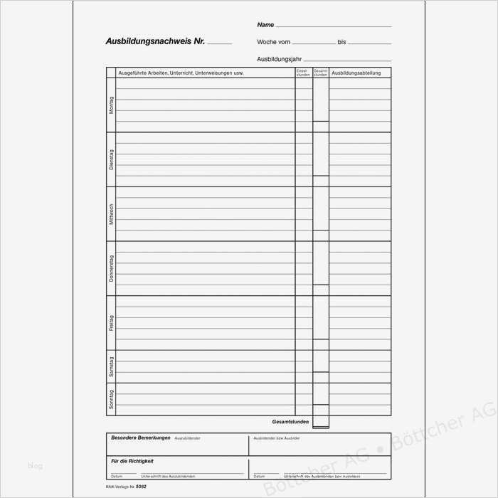 Ihk Ausbildungsnachweis Vorlage Erstaunlich Rnk 5082 Ausbildungsnachweis A4 Block Für Täglich
