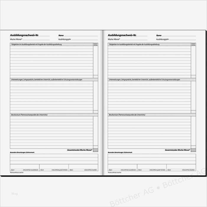 Ihk Berichtsheft Vorlage Inspiration Ausbildungsnachweis Sigel Aw 484 A4 Für Wöchtlich