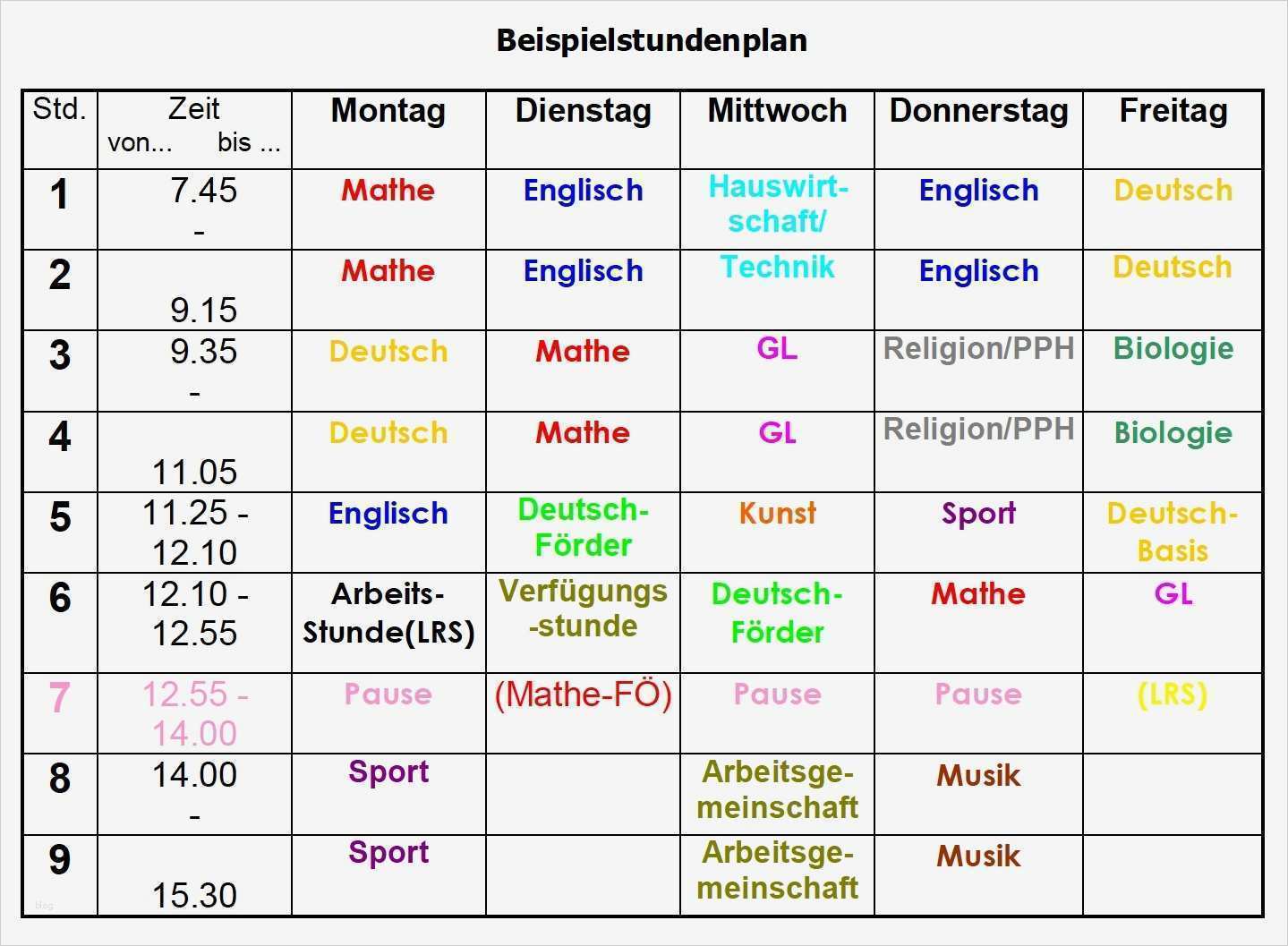 Ihk Berichtsheft Vorlage Nrw Bewundernswert Berühmt Beispielstundenplan Vorlage Bilder Bilder Für
